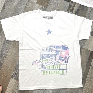 Jeep Spirit  Kids White Graphic T-Shirt Sz. M Brand new